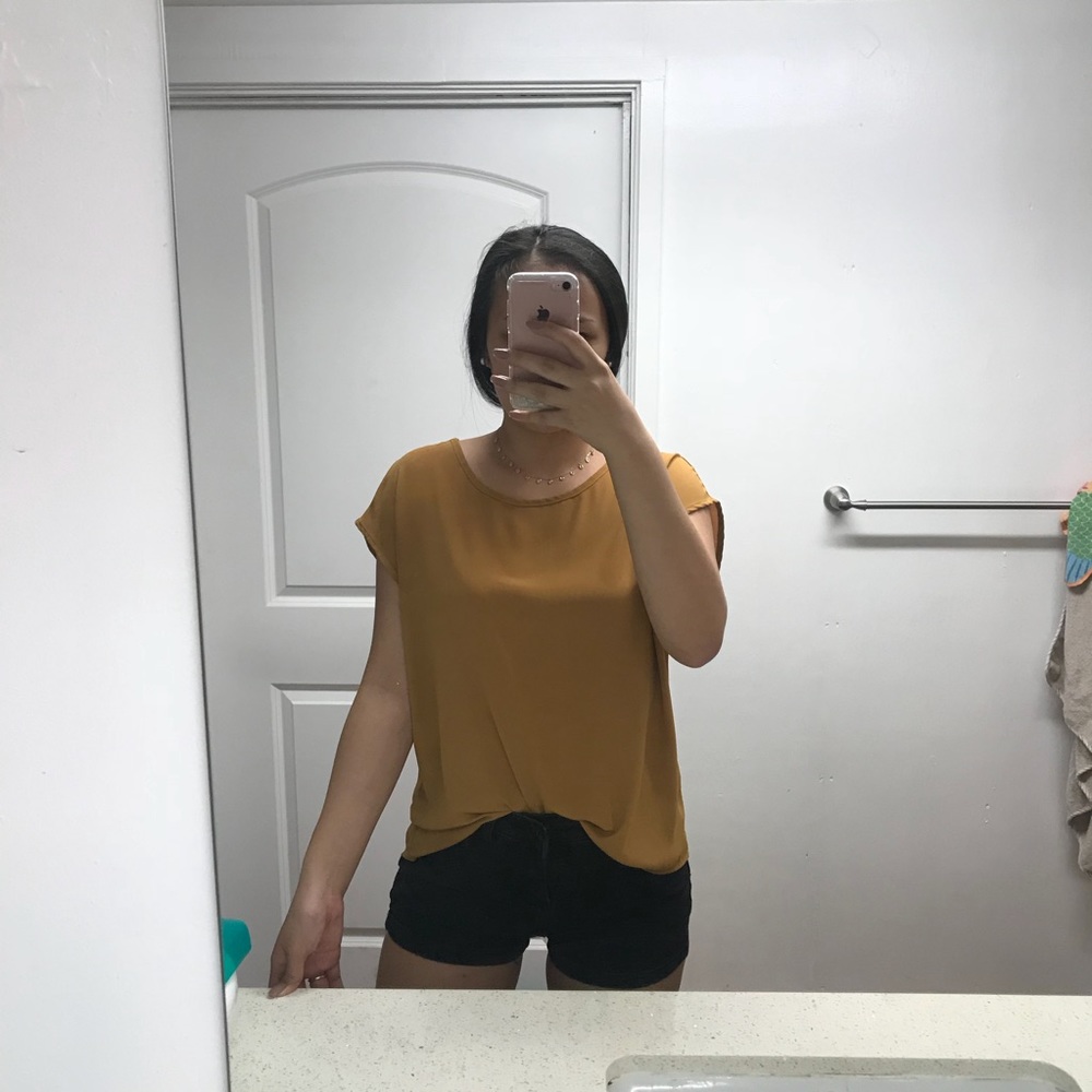 Mustard loose fitting shirt